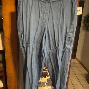 Anne Klein Womens XL Medium Wash Denim Pants New With Tag